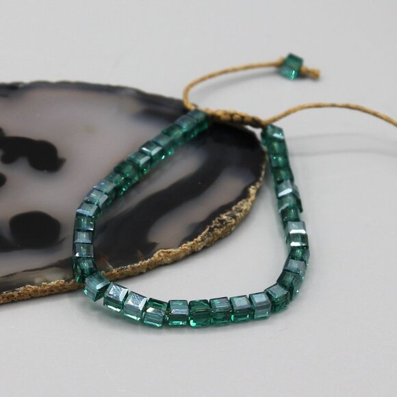 Jewelry bracelet bead Boho adjustable blue green stones brand new fashion - Picture 2 of 7